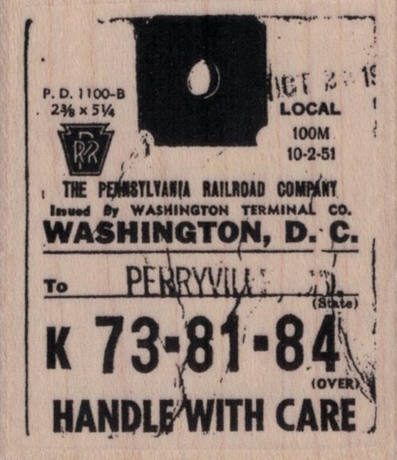 Pensylvania Railroad Baggage Tag 2 x 2 1/4-0
